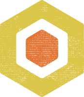 A hexagon-shaped icon
