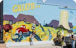 A mural in Gillette, Wyoming